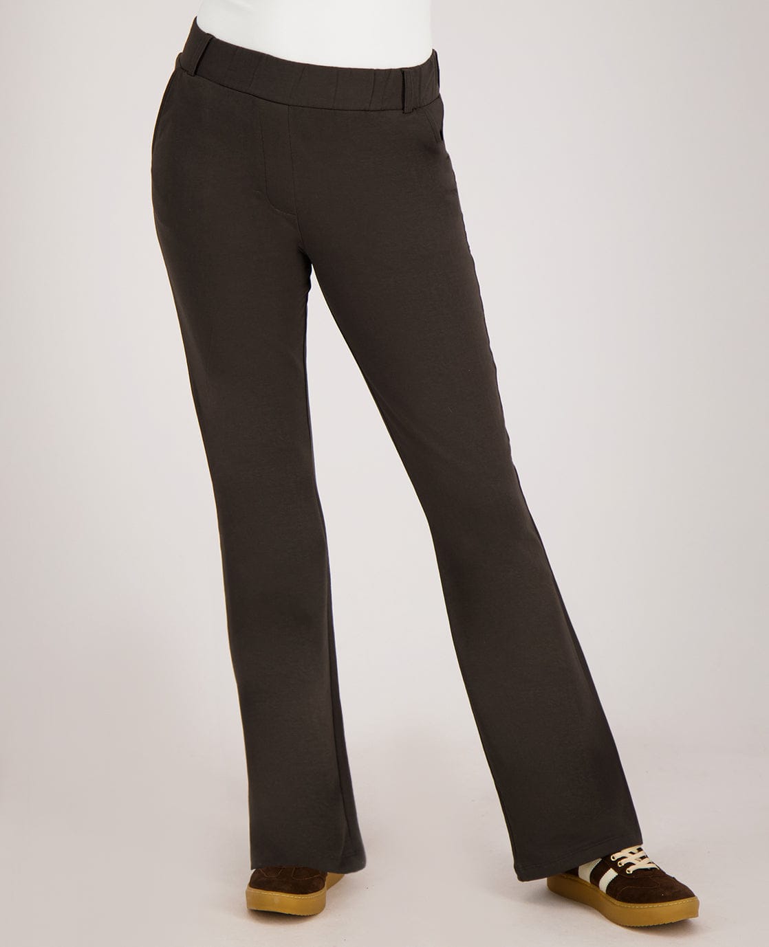 Je m'appelle Broeken Pant Flare Easy | Dark Taupe