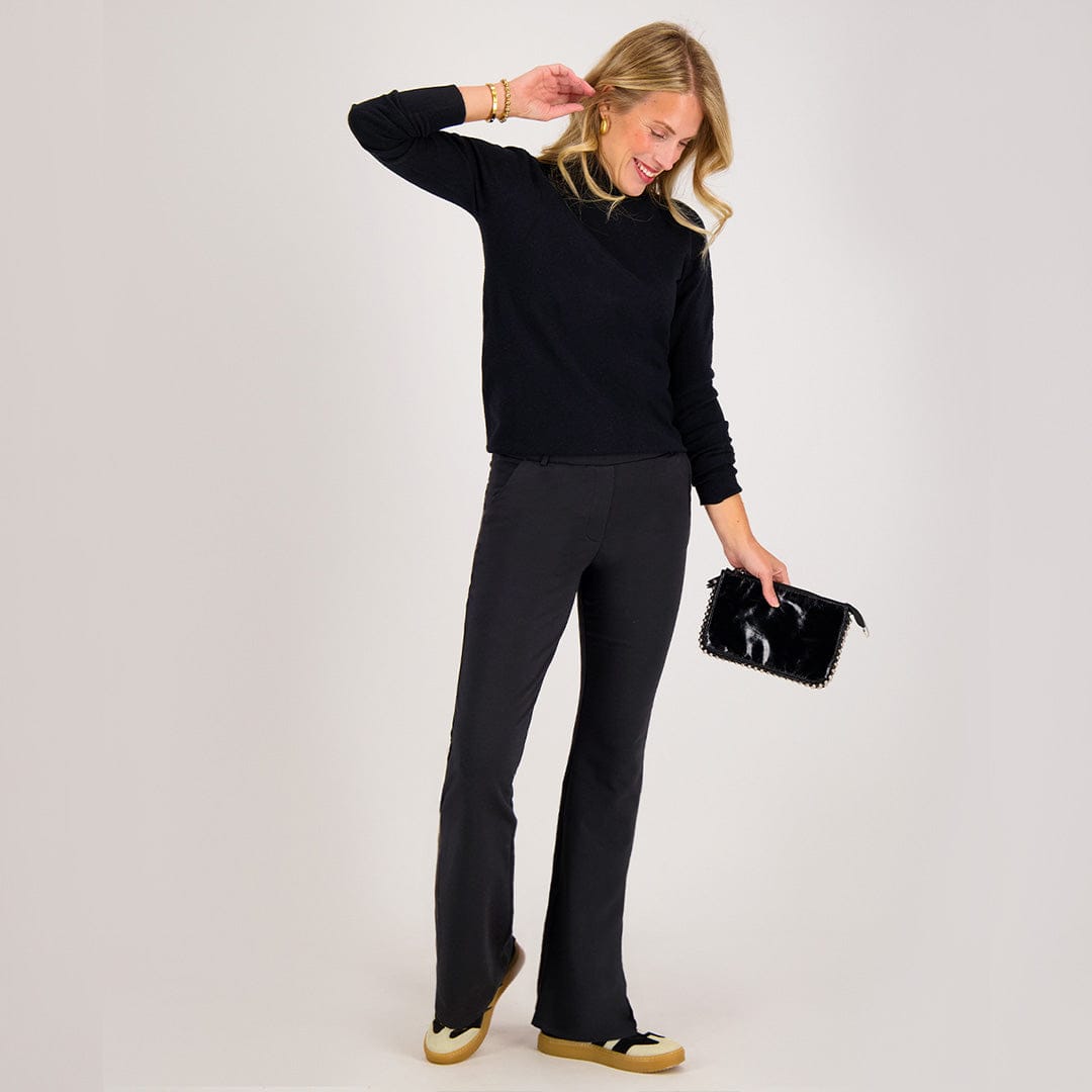 Je m'appelle Broeken Pant Flare Easy | Zwart