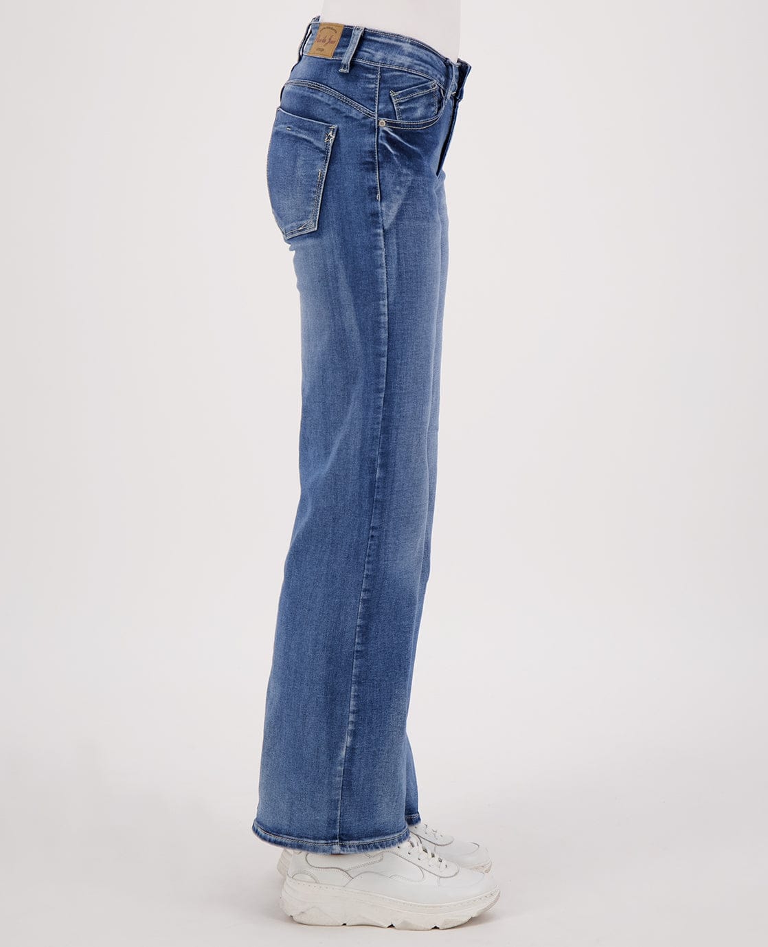 Je m'appelle Broeken Pant Flare Superstretch Denim | Dark Denim
