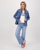 Je m'appelle Broeken Pant Flare Superstretch Denim | Light Denim