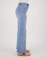 Je m'appelle Broeken Pant Flare Superstretch Denim | Light Denim