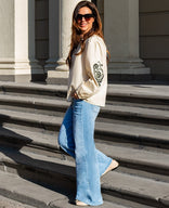 Je m'appelle Broeken Pant Flare Superstretch Denim | Light Denim