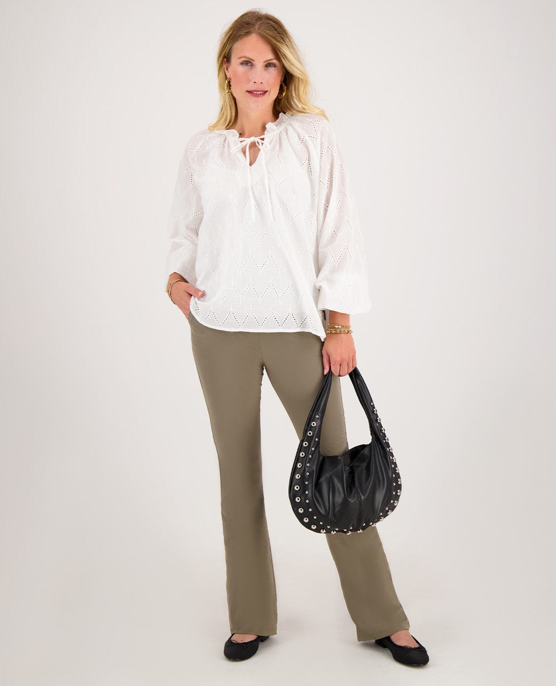 Je m'appelle Broeken Taupe / XS / Regular Pant Flare Travel | Taupe