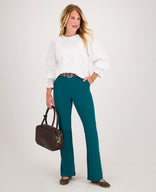 Je m'appelle Broeken Teal Blue / XS / Regular Pant Flare Travel | Teal Blue