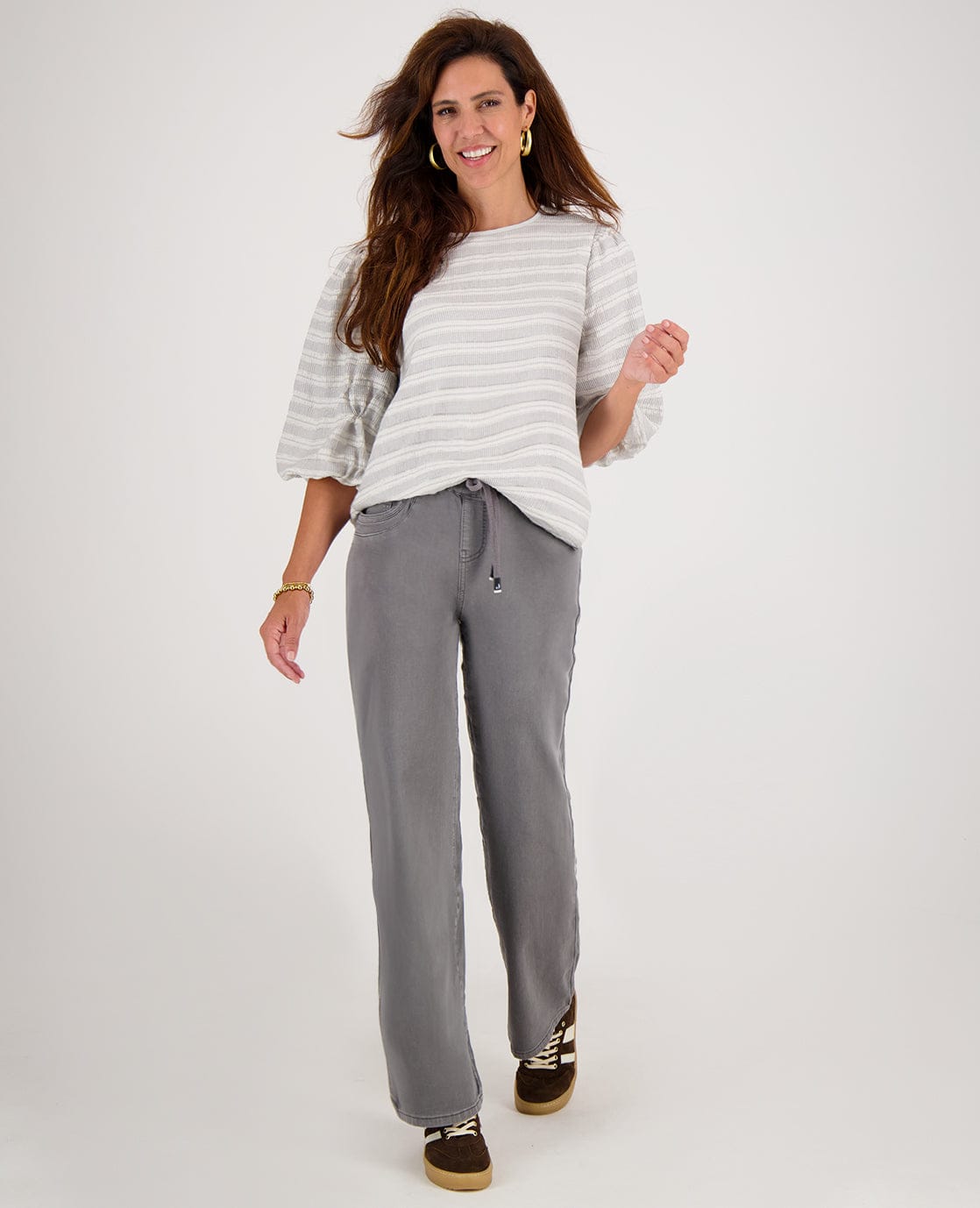 Je m'appelle Broeken Autumn Grey / XS / Short Pant Fleur Jogg Denim | Autumn Grey