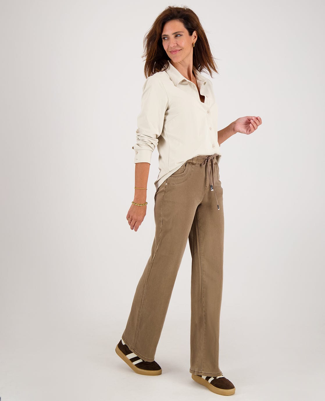 Je m'appelle Broeken Autumn Taupe / XS / Short Pant Fleur Jogg Denim | Autumn Taupe