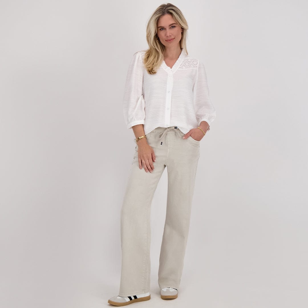 Je m'appelle Broeken Greige / XS / Short Pant Fleur Jogg Denim | Greige