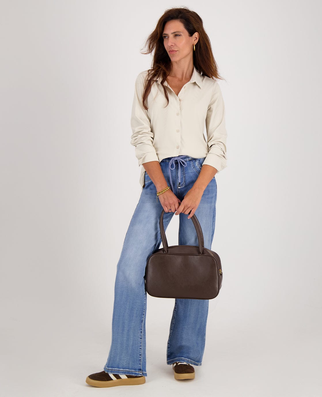 Je m'appelle Broeken Mid Blue Denim / XS / Short Pant Fleur Jogg Denim | Mid Blue Denim