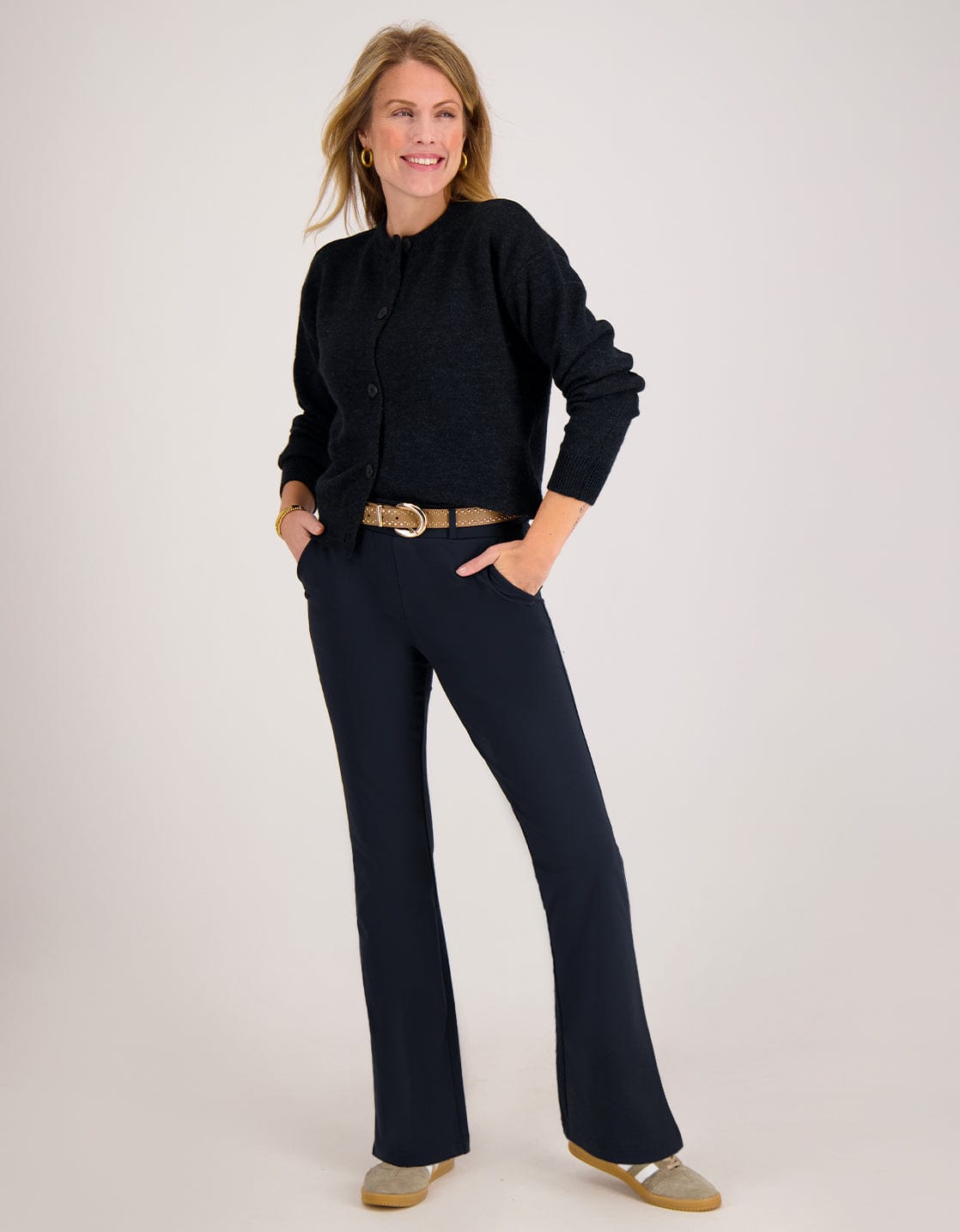 Je m'appelle Broeken Donkerblauw / XS / Regular Pant Isa Travel Brushed | Donkerblauw