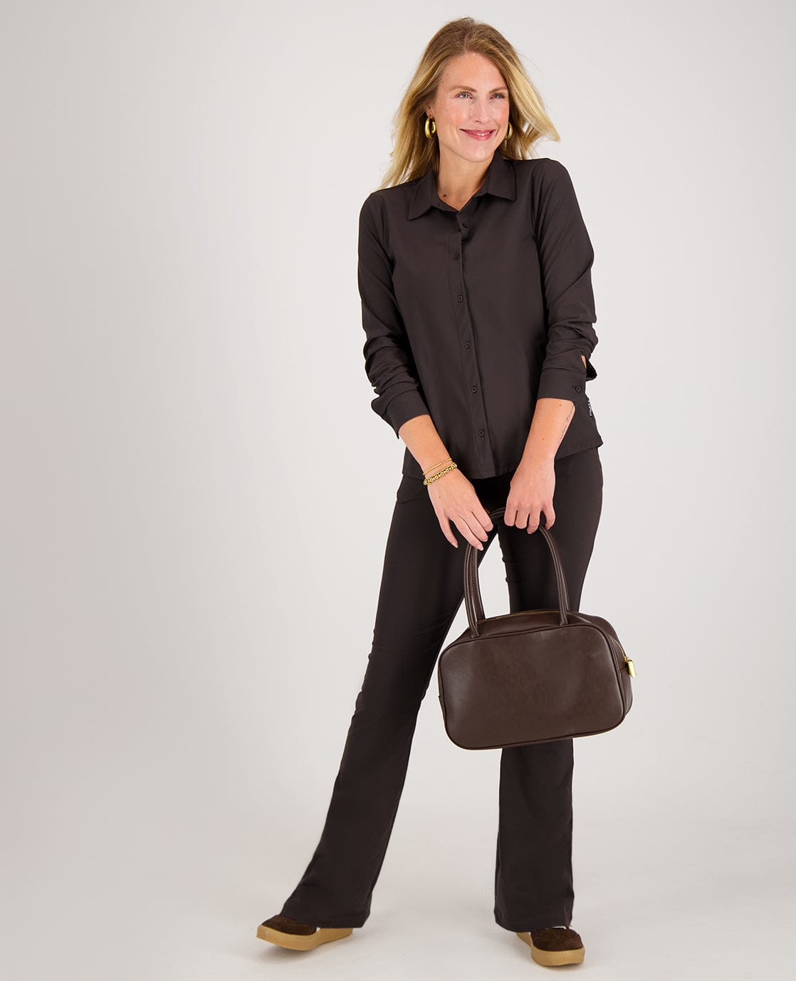 Je m'appelle Broeken Coffee / XS / Regular Pant Isa Travel +++ | Coffee