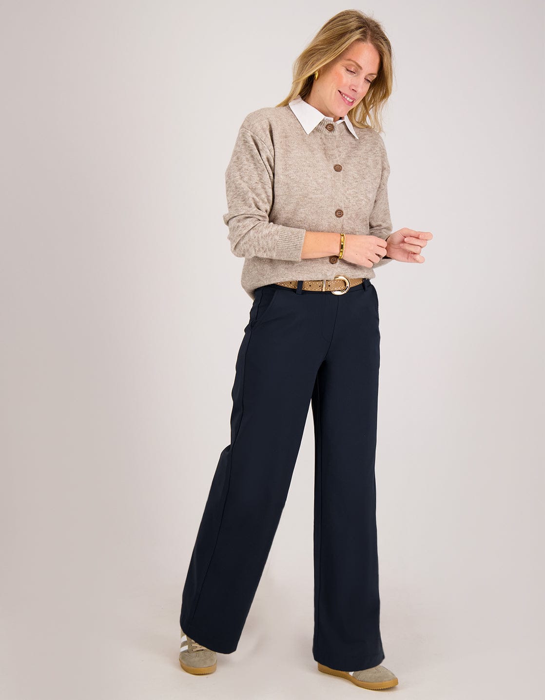 Je m'appelle Broeken Donkerblauw / XS / Short Pant Jasmin Travel Brushed | Donkerblauw