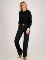 Je m'appelle Broeken Pant Jasmin Travel Brushed | Zwart