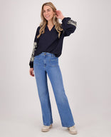 Je m'appelle Broeken Pant Jogg Denim Straight | Light Denim