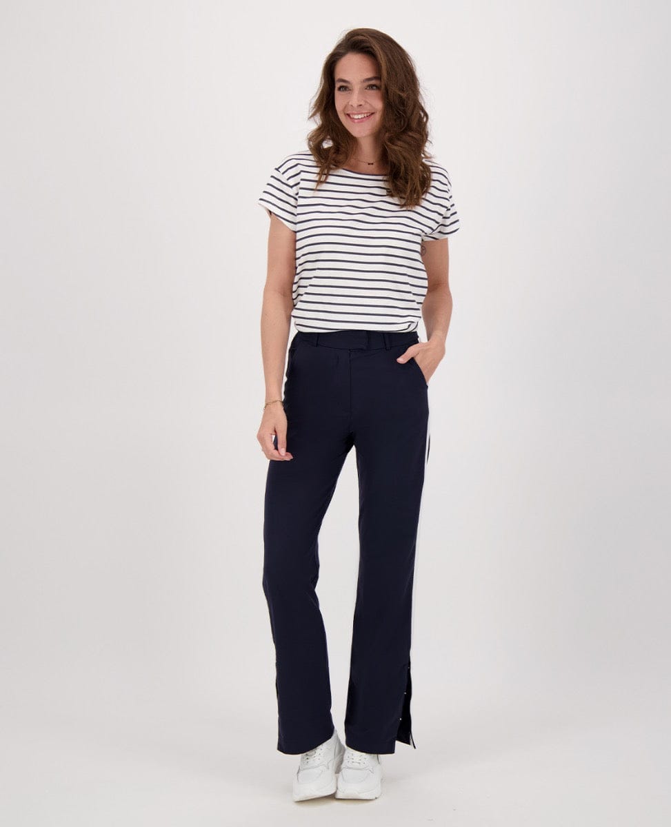 Je m'appelle Broeken Pant Leah Travel | Donkerblauw/Porselein wit