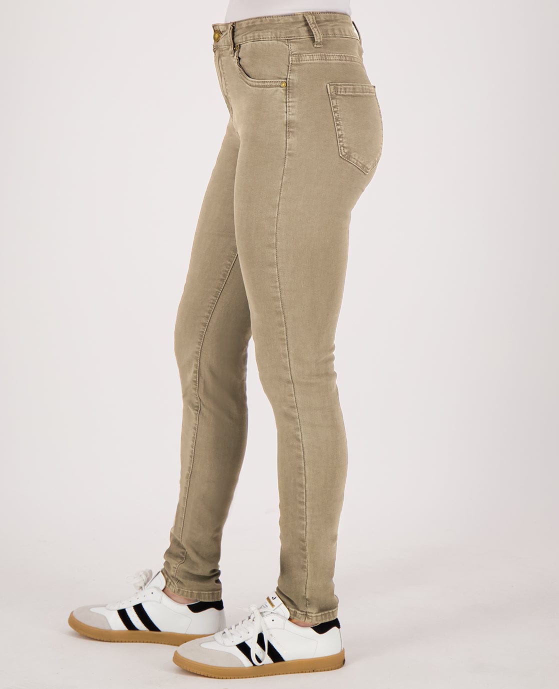 Je m'appelle Broeken Pant Luna Superstretch Denim | Taupe