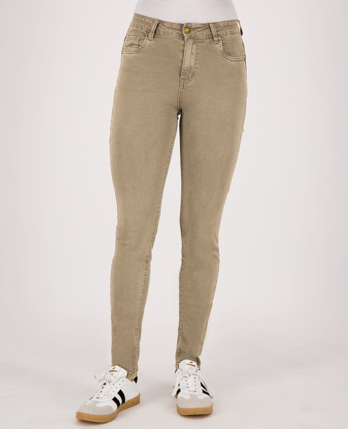 Je m'appelle Broeken Pant Luna Superstretch Denim | Taupe