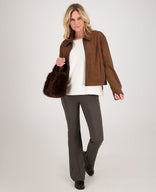 Je m'appelle Broeken Pant Lyon Flare Travel +++ | Dark Taupe