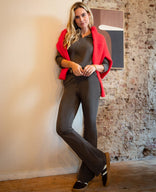 Je m'appelle Broeken Pant Lyon Flare Travel +++ | Dark Taupe