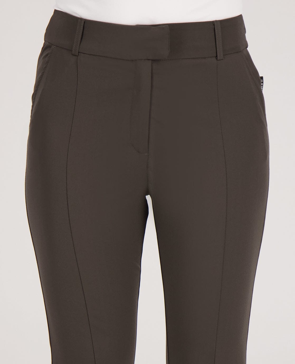 Je m'appelle Broeken Pant Lyon Flare Travel +++ | Dark Taupe