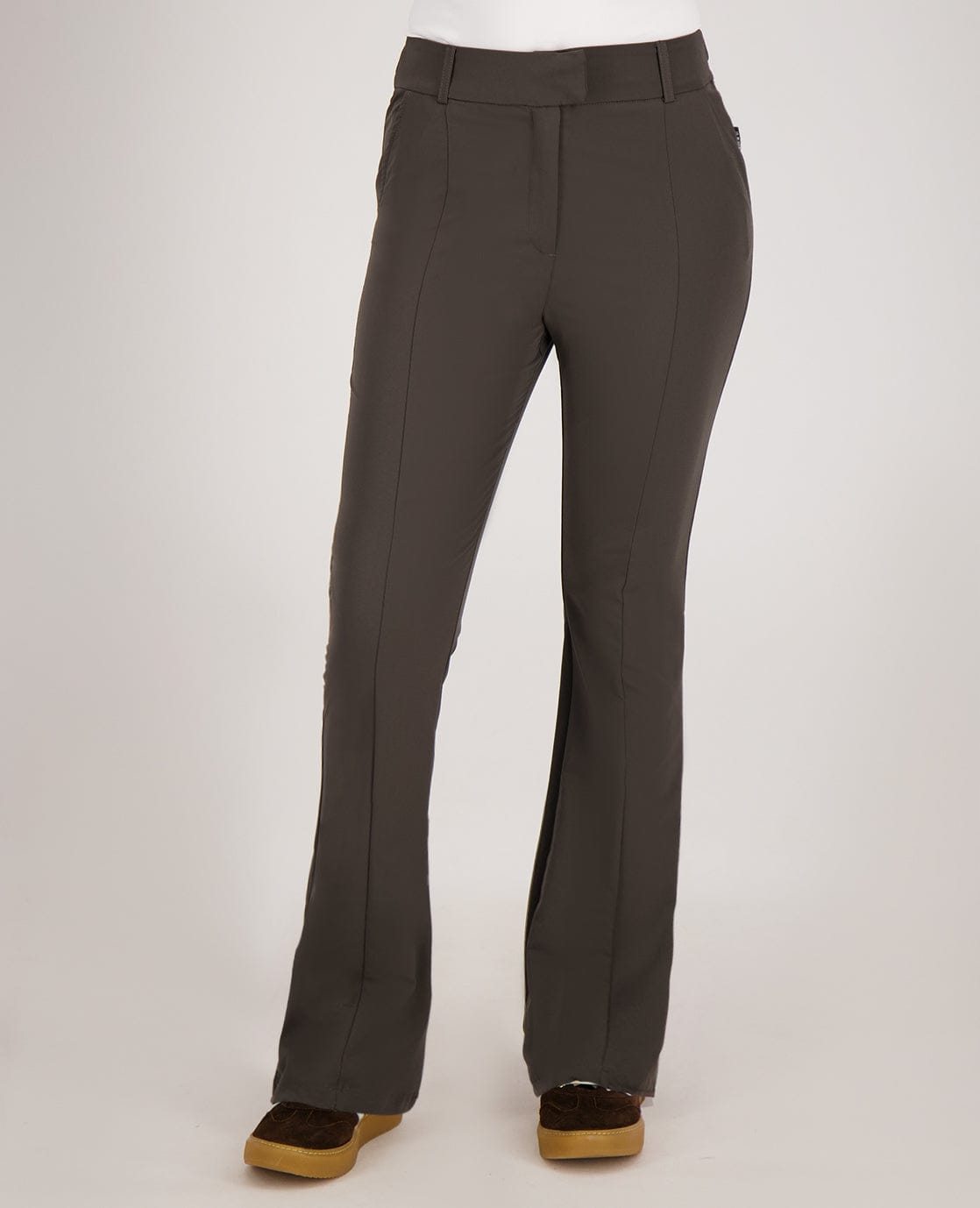 Je m'appelle Broeken Pant Lyon Flare Travel +++ | Dark Taupe