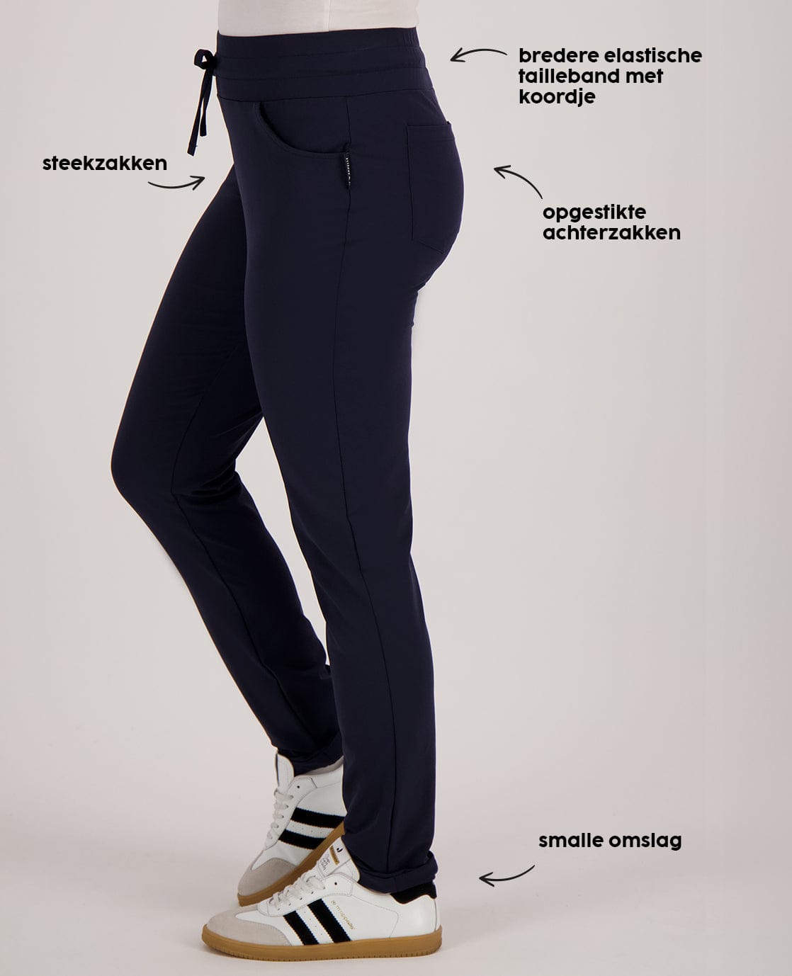 Je m'appelle Broeken Pant Perfecte Travel | Donkerblauw