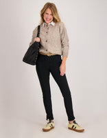 Je m'appelle Broeken Pant Regular 2.0 Travel Brushed | Zwart