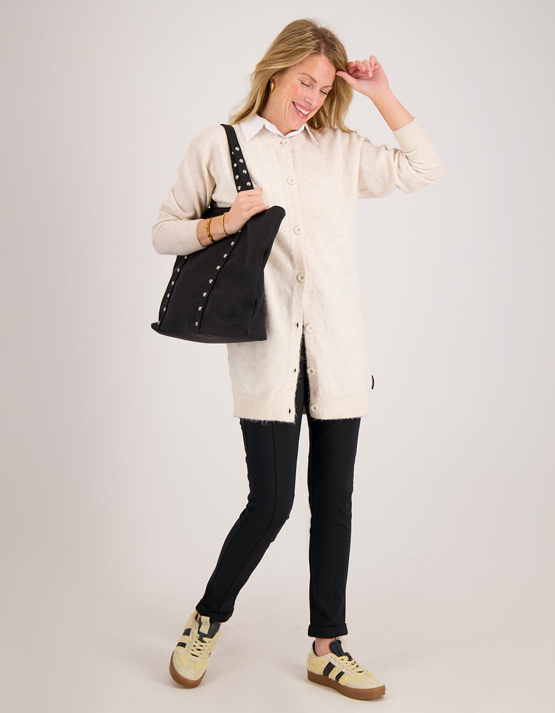 Je m'appelle Broeken Pant Regular 2.0 Travel Brushed | Zwart