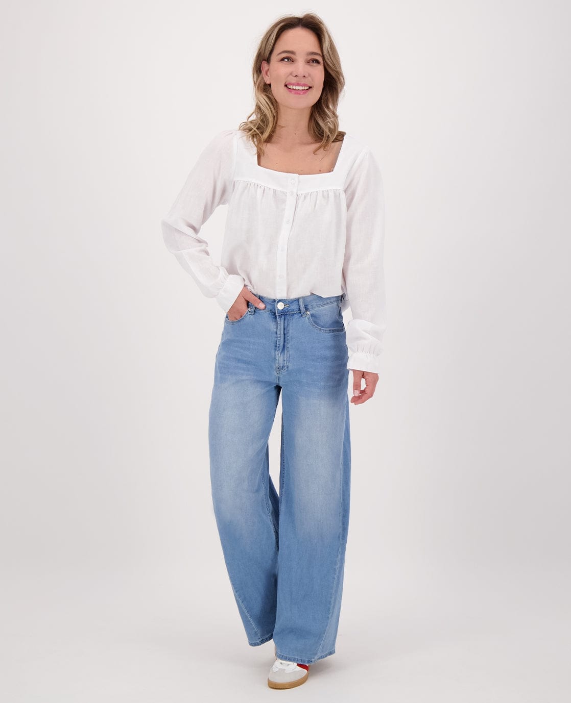 Je m'appelle Broeken Pant Straight Denim Stretch | Light Denim