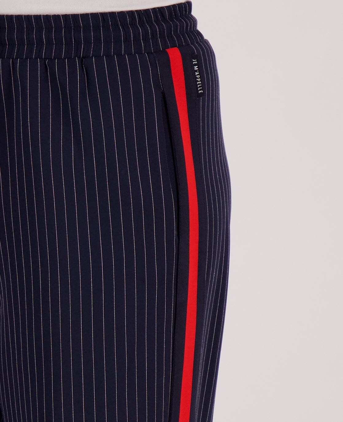 Je m'appelle Broeken Pant Straight Pinstripe | Donkerblauw / Off White