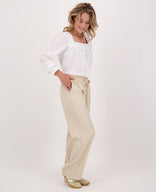 Je m'appelle Broeken Pant Straight Satin | Beige
