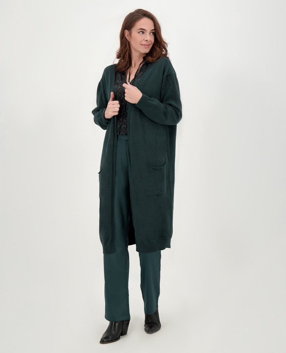 Je m'appelle Broeken Pant Straight Satin | Peacock Green