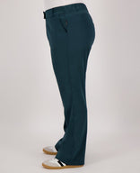 Je m'appelle Broeken Pant Straight Satin | Peacock Green