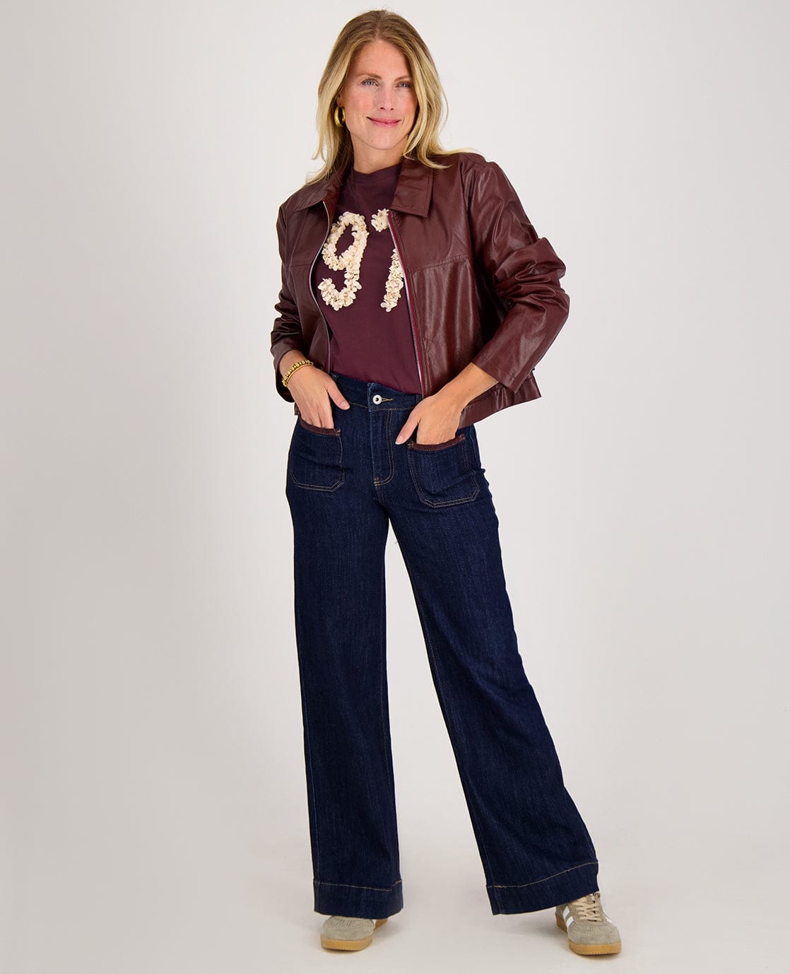 Je m'appelle Broeken Pant Straight Stretch Denim | Dark Blue Denim