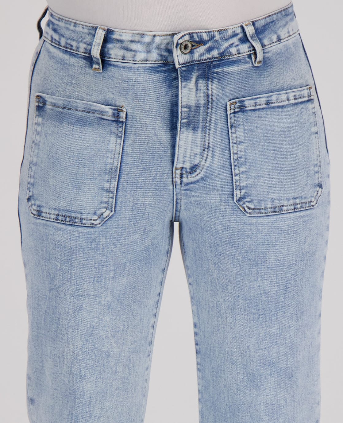 Je m'appelle Broeken Pant Straight Stretch Denim | Light Blue Denim