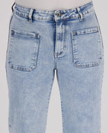 Je m'appelle Broeken Pant Straight Stretch Denim | Light Blue Denim