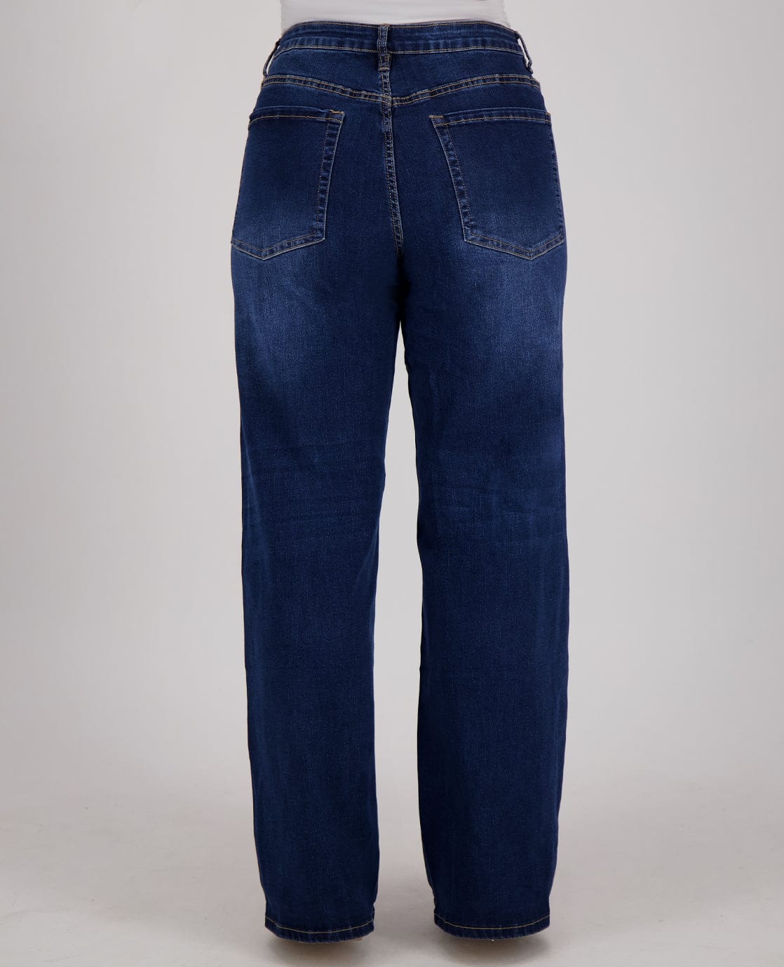 Je m'appelle Broeken Pant Straight Superstretch Denim | Dark Blue Denim