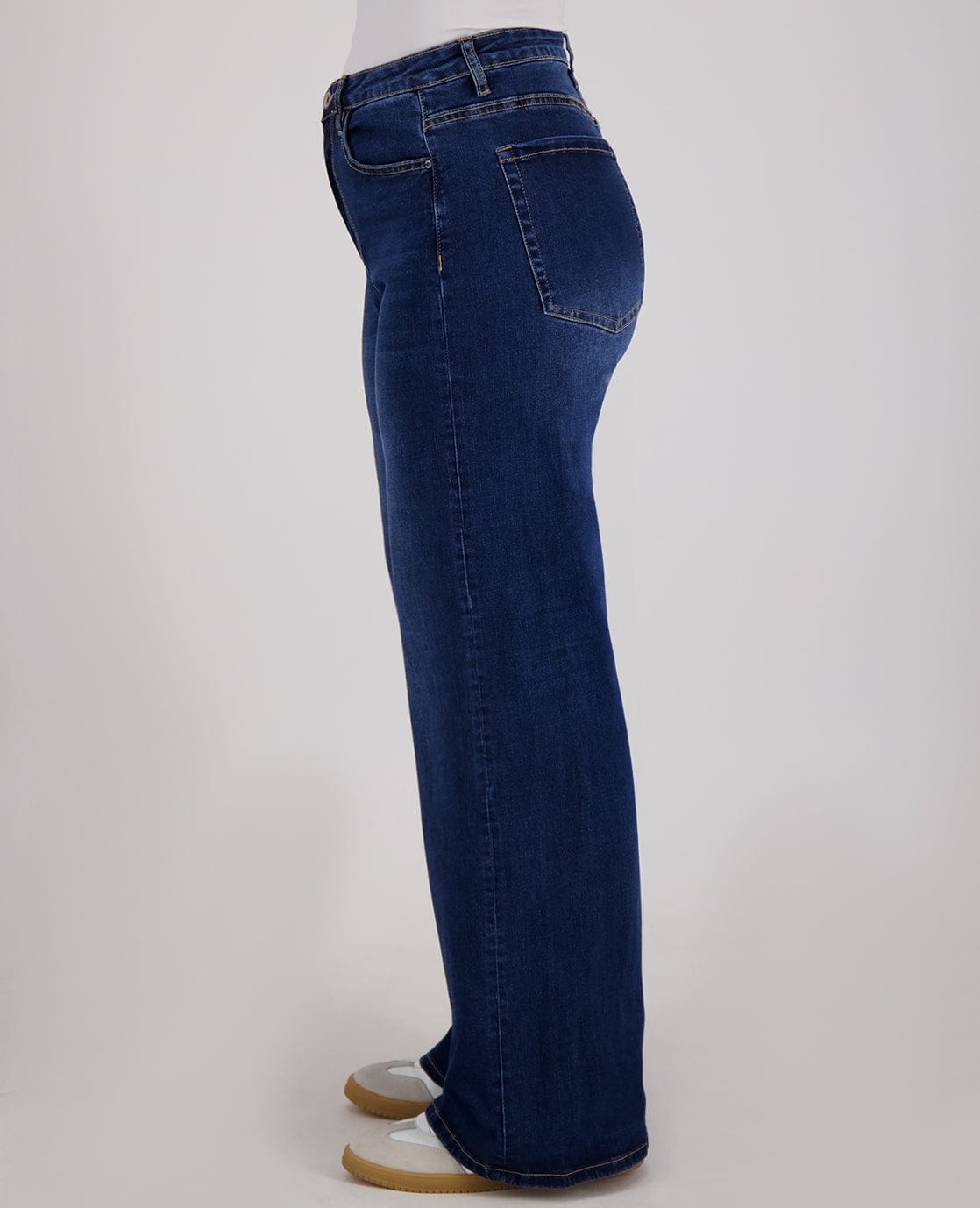 Je m'appelle Broeken Pant Straight Superstretch Denim | Dark Blue Denim