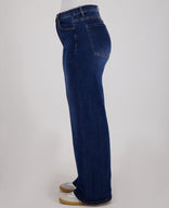 Je m'appelle Broeken Pant Straight Superstretch Denim | Dark Blue Denim