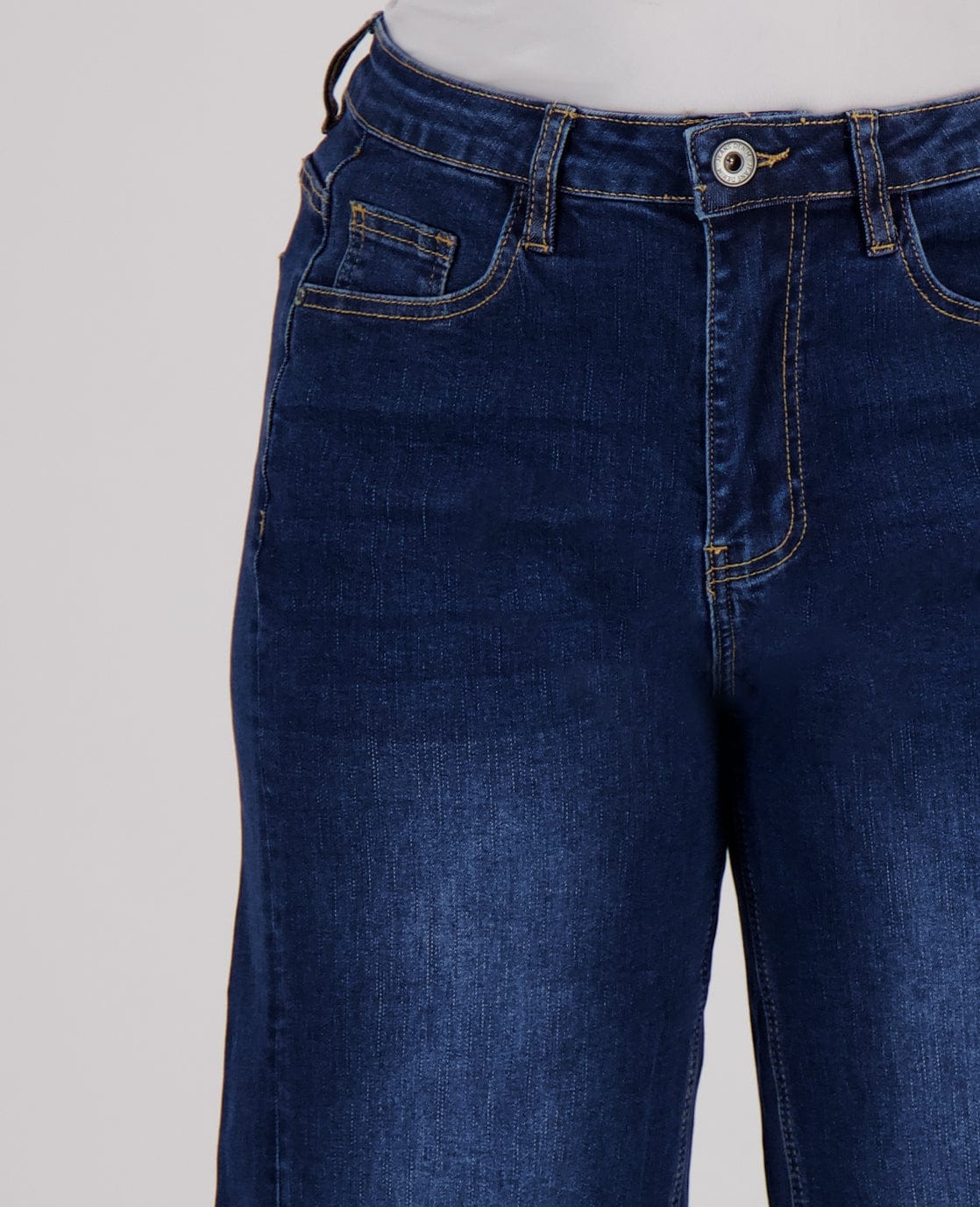 Je m'appelle Broeken Pant Straight Superstretch Denim | Dark Blue Denim