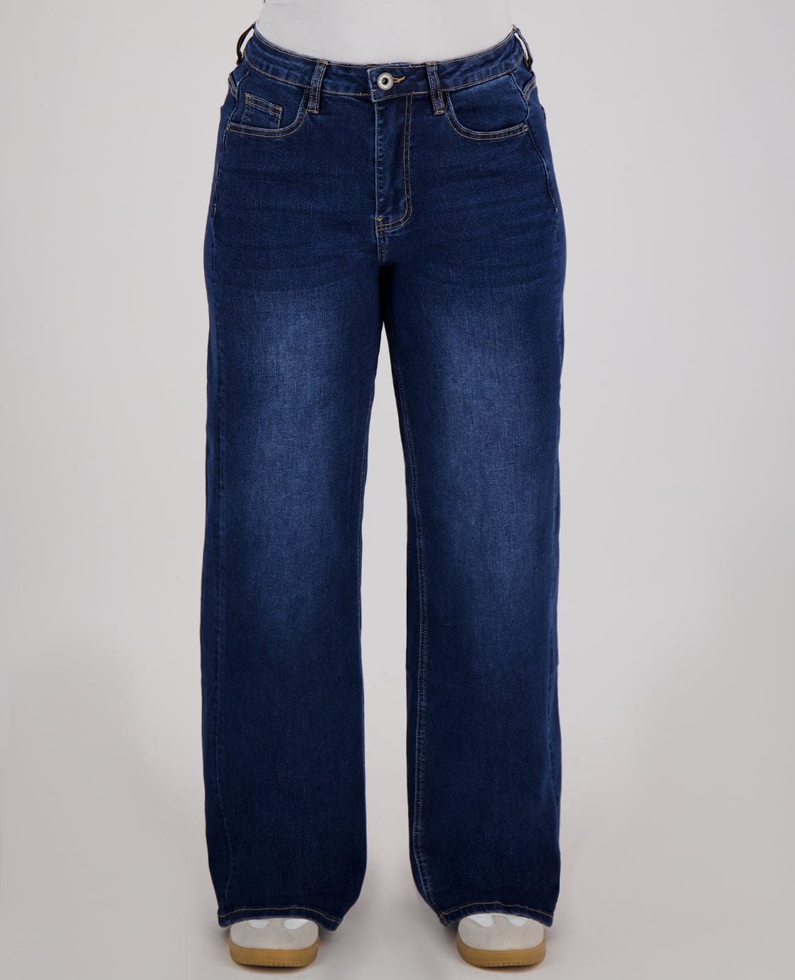 Je m'appelle Broeken Pant Straight Superstretch Denim | Dark Blue Denim