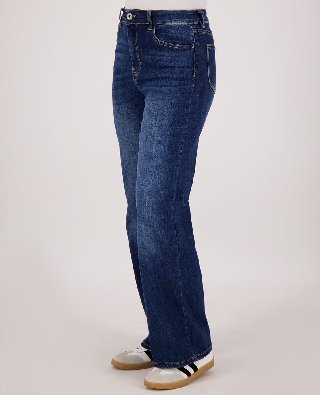 Je m'appelle Broeken Pant Straight Superstretch Denim | Dark Denim