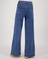 Je m'appelle Broeken Pant Wide Leg Straight Denim | Dark Denim