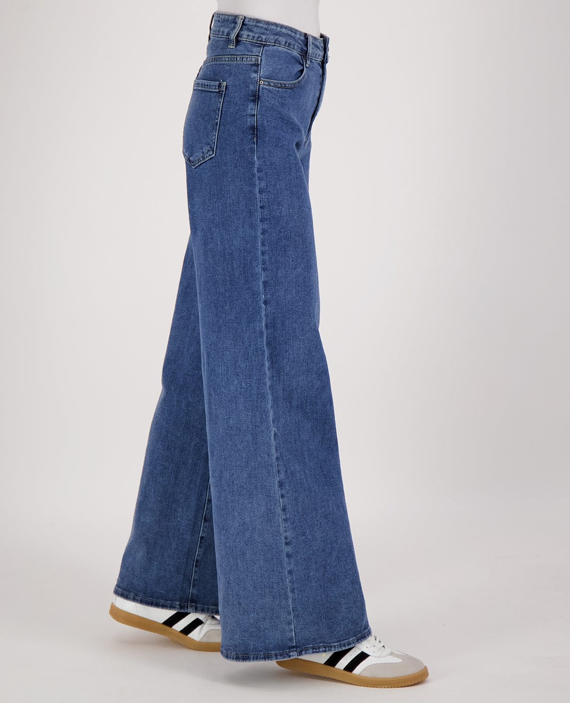 Je m'appelle Broeken Pant Wide Leg Straight Denim | Dark Denim