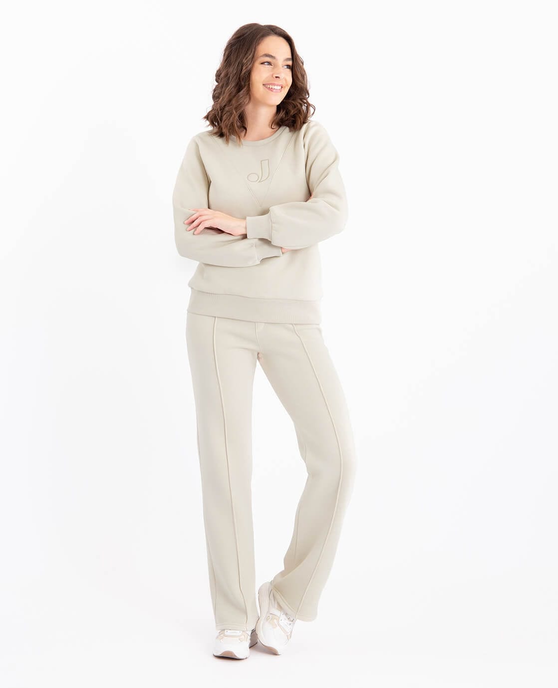Je m'appelle Broeken Sweat Pant Organic | Greige