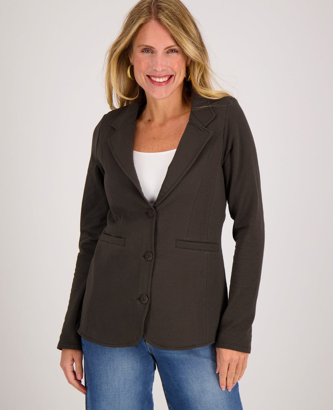 Je m'appelle Jassen Blazer Easy | Dark Taupe