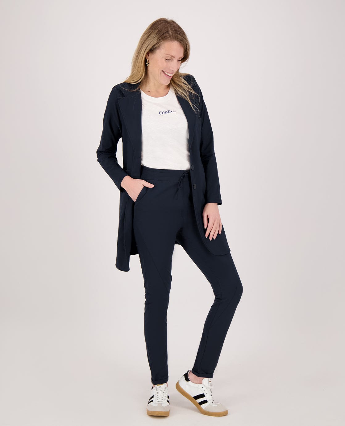 Je m'appelle Jassen Blazer Longue Travel | Donkerblauw