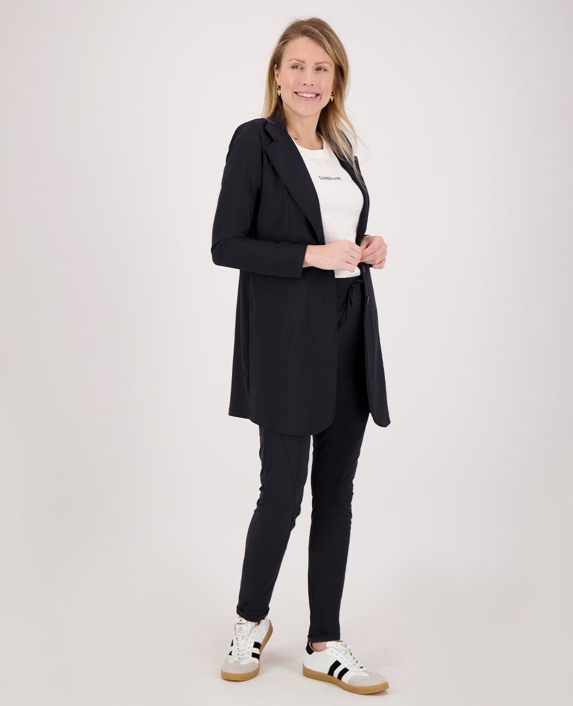 Je m'appelle Jassen Blazer Longue Travel | Zwart