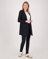 Je m'appelle Jassen Blazer Longue Travel | Zwart
