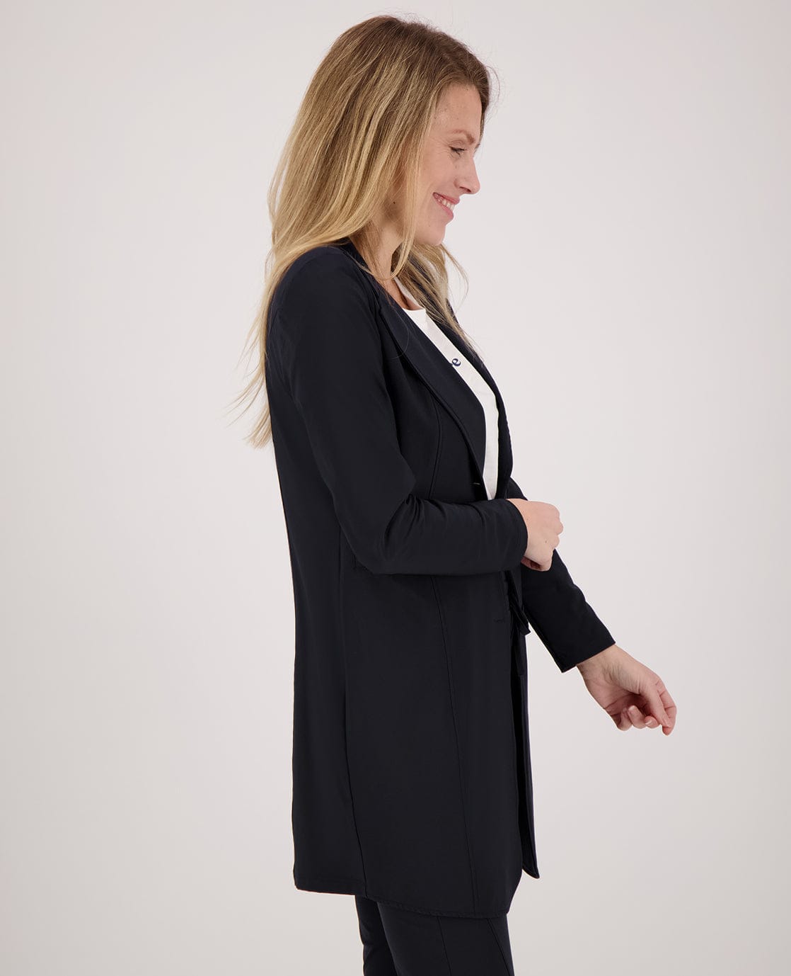 Je m'appelle Jassen Blazer Longue Travel | Zwart