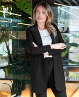 Je m'appelle Jassen Blazer Longue Travel | Zwart